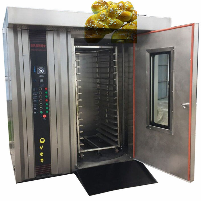 Forno rotativo automatico di panificazione di piccole dimensioni certificato CE per la cottura del pane, della pizza e della baguette di carne