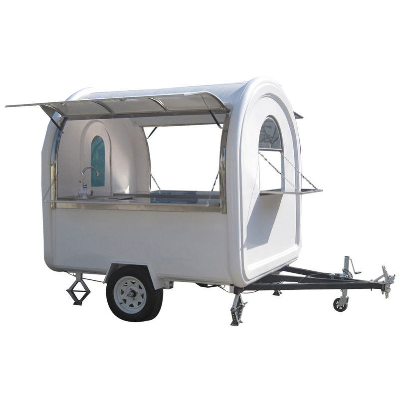 850 kg Caravan Hot Dog Cart Ice Cream Food Kiosk/ Food Vending Truck L280cm*W200cm*H210cm