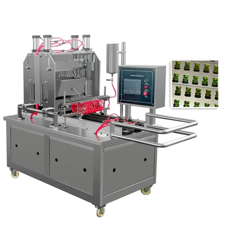Advanced 1.5KW Automatic Gummy Machine per Bear Lollipop Jelly Candy Production Line