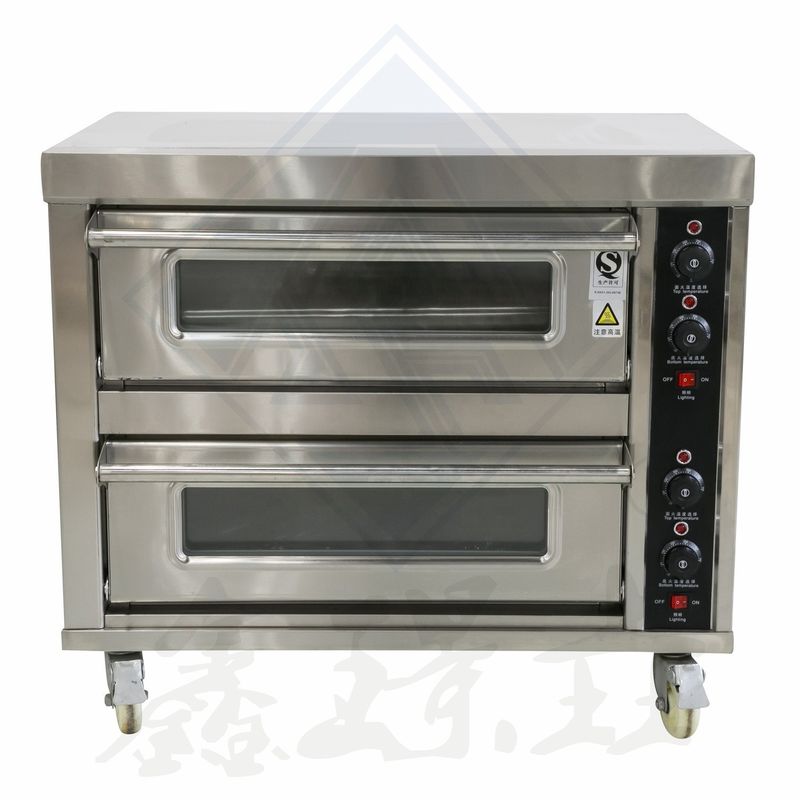 Materiale di soia Forno a 2 strati e trasportatore di miscelatori Forno per pizza per attrezzature da forno