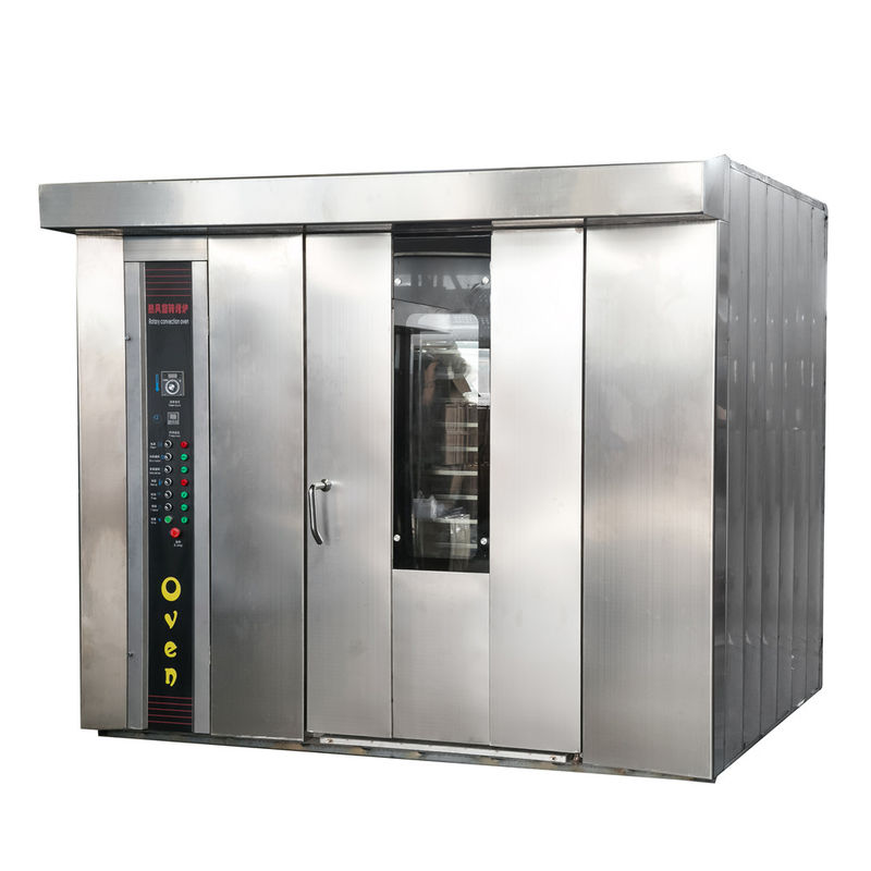 Forno a scaffale diesel a doppio carrello con 34 vassoi Forno a convezione a scaffale rotante a 380v