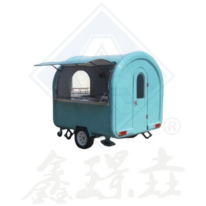 Funzione di vendita di snack carrelli alimentari commerciali personalizzati per vendite di caffè e snack mobili