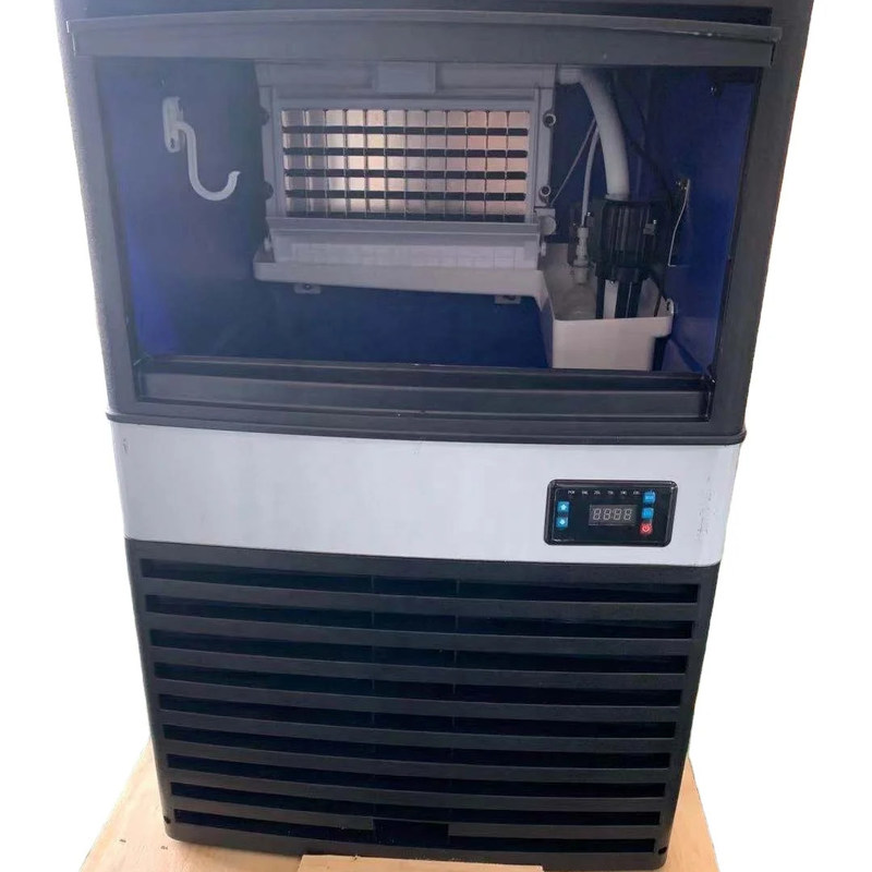 Macchina commerciale per la fabbricazione di cubetti di ghiaccio di dimensioni 430x520x800 con grande capacità di stoccaggio di ghiaccio da 1000 kg
