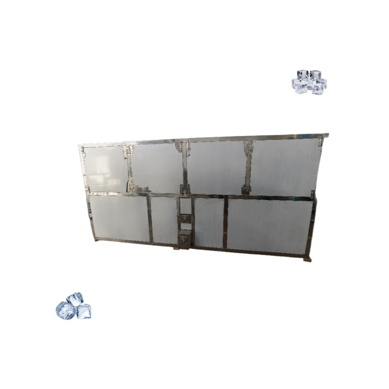 Home 10 tonnellate di raffreddamento ad acqua Ice Cube Machine Ice Maker con capacità di stoccaggio di ghiaccio di 1000 kg