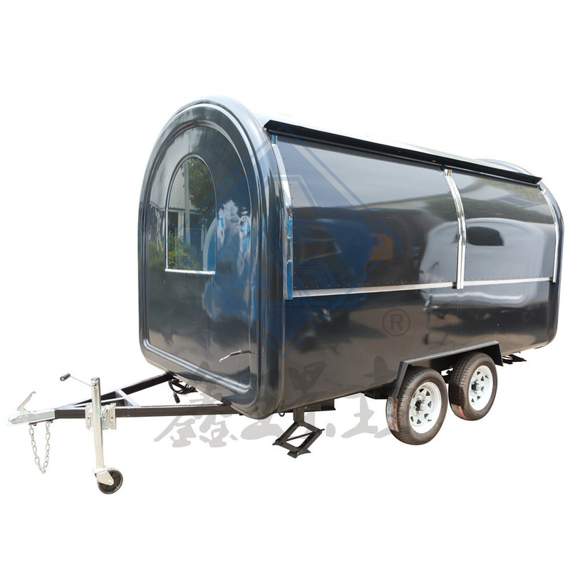 500CM Single Axle Nice Design Mobile Food Truck con colore personalizzato e modello rotondo