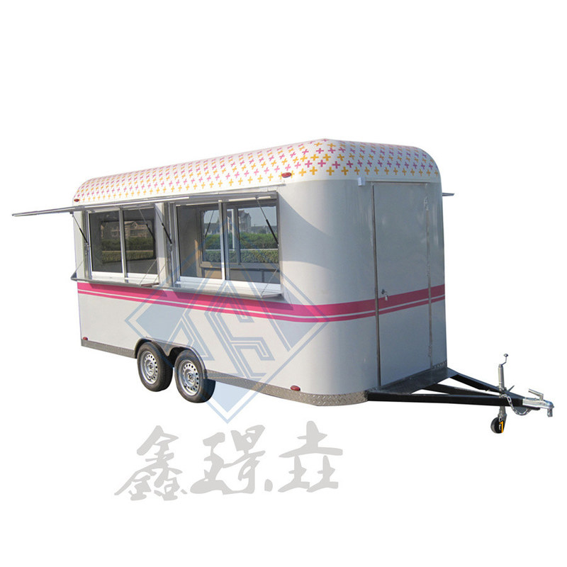 Cartino alimentare mobile all'aperto con modello rotondo industriale e colore personalizzato