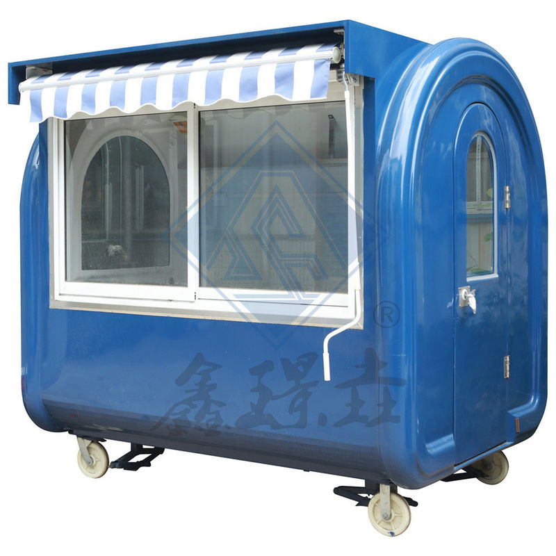 Outdoor Street Vending 3.5M Double Axle Mobile Food Truck con baldacchino e bel design