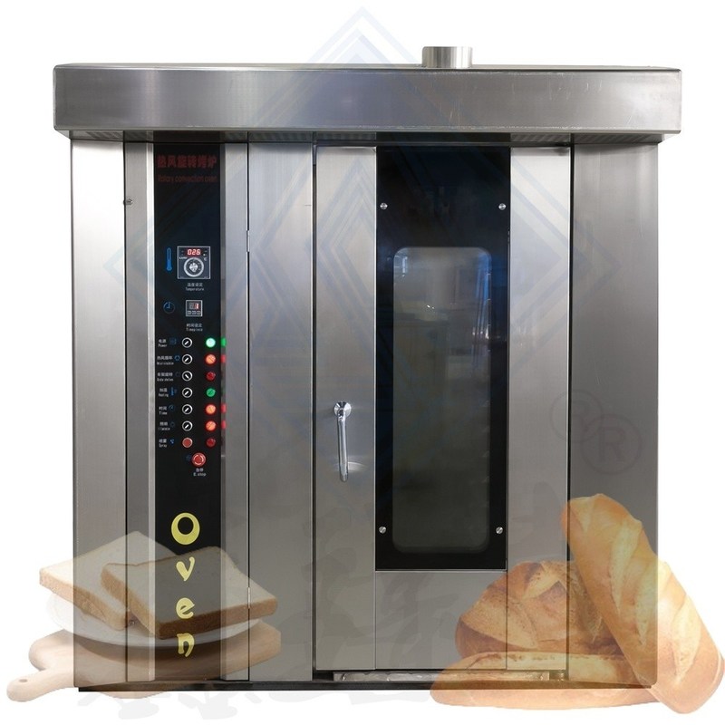 380V 50Hz macchina da forno per pane alta produttività 32 vassoi forno a gas diesel rotativo