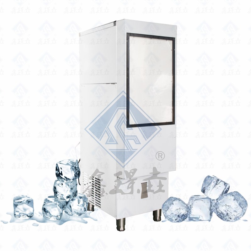 Macchine per la fabbricazione di ghiaccio a cubo commerciale con elevata produzione e capacità di stoccaggio di 900 kg