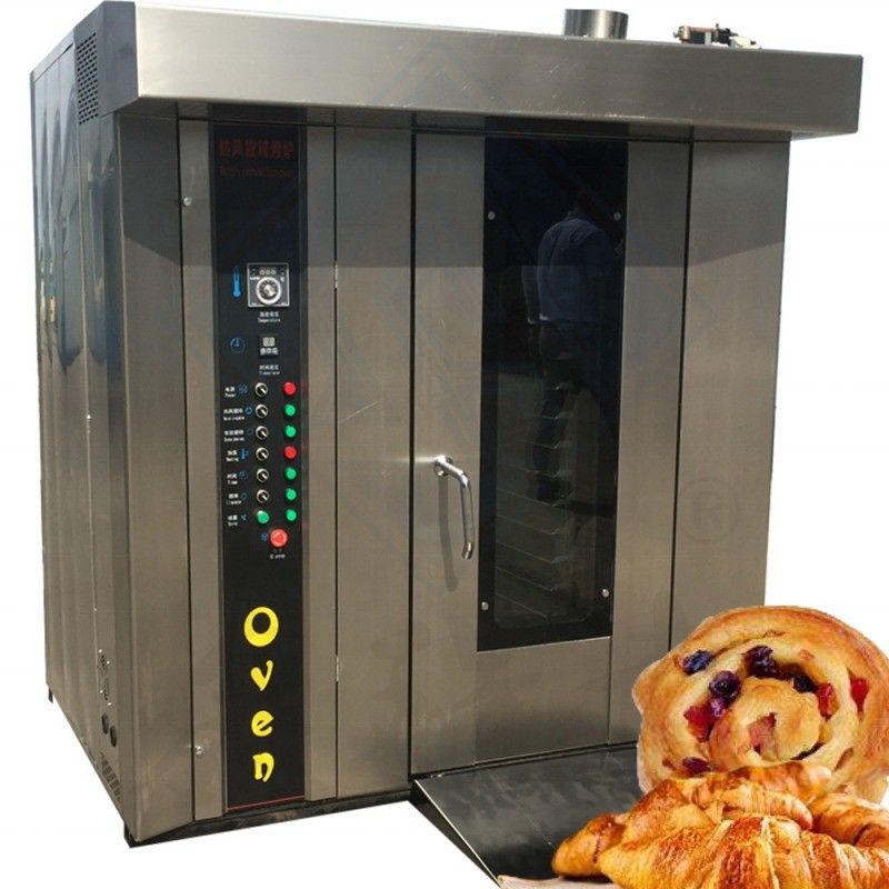 Acciaio inossidabile Commerciale 32 vassoi Pane Pasticceria Forno rotativo per la farina